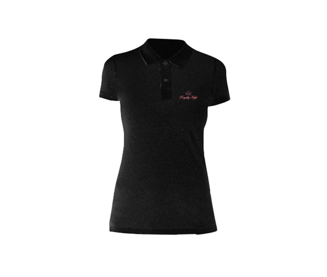 casual black polo for ladies